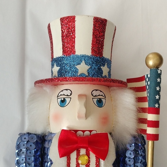 NUTCRACKER VILLAGE Uncle Sam SPECIAL EDITION 10th Anniversary 2002 - Picture 2 of 10